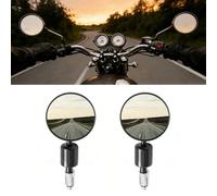 JUUDDENPARTS 7/8" 22mm Motorcycle Bar End Mirror, 3-Inch Round Glass Mirror Replacement for Honda Rebel 500 Replacement for Yamaha MT-07 Replacement for Suzuki SV650