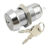 JUUDDENPARTS Mobility Scooter Spare On Off Ignition Switch 2 Key, Hole 19mm Power Lock, Mobility Electric Vehicle Start Switch Lock for Beauty Equipment Vending Machine