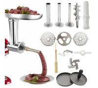 JUUDDENPARTS Stainless Steel Meat Grinder Attachment, Replacement for Kitchenaid Stand Mixer