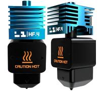 JUUPINE 2-pack upgraded high flow extruder TcnCoat Hotend for Bambu lab H2D, 68 mm³/s comparable to original high flow, nano-coated hardened steel nozzle and electroplated heating block