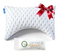 Juuwan Side Sleeper Pillow for Neck & Shoulder Support, Shredded Memory Foam Pillow Adjustable Bed Pillows With Curved Contour Design, Comfort Support Cooling Pillow- Extra Fill Included, 71 * 47.5cm