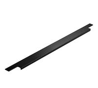 JUVA Design AG10011 Kitchen Cupboard Handle Bar Black Flush-Mounted Furniture Handle Square Aluminium Handle Profile for Embedding Length 596 mm 1 Piece Cabinet Door Handle with Harp Bar