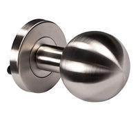JUVA® LDK 214 Modern Stainless-Steel Fixed Door Knob with Rosette - Ball-Shaped Door Knob on a Round Rosette, Knob Diameter: 50 mm, Suitable for Indoor and Outdoor Use - Building Hardware by JUVA®