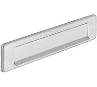 JUVA Letter Slot Stainless Steel Letter Slot for Front Doors, Opening Panel for Post Box, H1471, 350 x 73 mm, matt Stainless Steel, Large Door Letter Flap, Rust-Proof, 1 Piece, Flap Cover