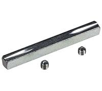 JUVA Lever Handle pin Iron Square Spindle 8mm for Lever Handle Sets and Door Handles - H10261 | Square Spindle 8 x 80 mm | Lever Handle Square Spindle Made of Hardened Steel | 1 Piece - Slotted pin