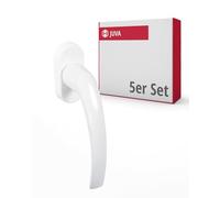 JUVA Window Handle White | Pack of 5 | Aluminium Pull Handle with Aluminium Finish | Modern Style | 43mm Center to Center Spacing | Suitable for Door | Indoor and Outdoor Use