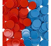 Juvale 250-Pack Plastic Two Colour Counters Kids Math Manipulatives Counting Chips Red and Blue 1 Inch