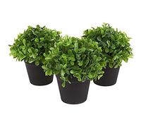 Juvale 3 Pack Mini Artificial Potted Fake Plants for Home Decor, Indoor Small Faux Topiaries for Room, Office Desk, Bathroom Greenery Decoration