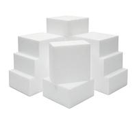 Juvale Craft Foam Square Blocks for Sculpture, Modeling, DIY Arts and Crafts - 12-Pack, White, 10 x 10 x 5 cm Each