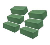 Juvale Floral Foam Blocks, 6-Pack of Wet Foam Bricks for Fresh and Artificial Flowers, Green, 23 x 10 x 8 cm Each