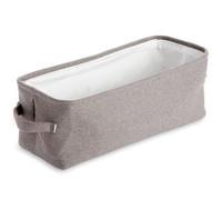 Juvale Toilet Paper Storage Basket for Bathroom Organizing, Rectangular Bin for Fabric Storage, Counter (Gray, 16 x 6 x 5.5 In)
