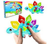 Juvanovo Colour Sorting Sensory Toys, Sensory Fidget Toys for Autism, Dinosaur Colour Sorting Toys, Fine Motor Skills Toys, Color Matching Educational for Autism ADHD ADD OCD