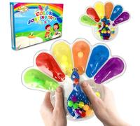 Juvanovo Colour Sorting Sensory Toys, Sensory Fidget Toys for Autism, Peacock Colour Sorting Toys, Fine Motor Skills Toys, Color Matching Educational for Autism ADHD ADD OCD