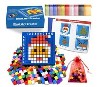 Juvanovo DIY Puzzle, Pixel Puzzles with 400 Cubes, Pixel Art Set, New Mini Building Blocks, Multifunctional Party Set, for Party & Family