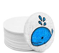 Juvanovo Magic Puffy Paint Kit, 30 Pcs Magic Foam Texture Painting Paper, White Magic Blank Canvas Sponge, DIY Art Supplies for Boys Girls