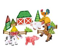 Juvanovo Magnetic Tiles, 30pcs Animals Magnet Tiles, Magnetic Building Blocks, Magnetica Shapes, Animals Magnetica Decoration, Fun Decoration for Home (Farm)