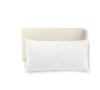 JUVEA - Natural Talalay Latex Sleeping Bed Pillows - King Size Pillow - Perfectly Aligns for Side/Back Pain, Stomach, Neck, Pressure Relief -Removable Breathable Cotton Cover - White