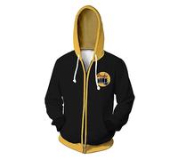 JUVENIL Co.bra Kai Anime Hoody,Hip Hop Casual 3D Printing Jacket for Adults,Comfortable Long Sleeve Zipper Jackt Coat Sweatshirt-Black A||M