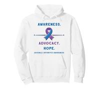 Juvenile Arthritis Awareness Hope Blue Purple Ribbon Walk Pullover Hoodie
