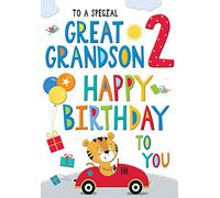 Juvenile Birthday Card Age 2 Great Grandson - 9 x 6 inches - Regal Publishing