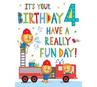 Juvenile Birthday Card Age 4 M - 8 x 6 inches - Regal Publishing