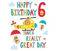 Juvenile Birthday Card Age 6 M - 8 x 6 inches - Regal Publishing