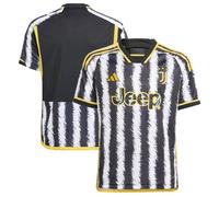 adidas Juventus Home Shirt 2023 2024 Juniors 7-8 Years Black/White