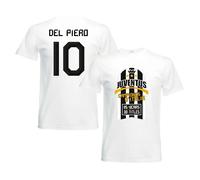Juventus Women's 2012 Champions T-Shirt - Del Piero 10 in White | Size: Small Juventus White S