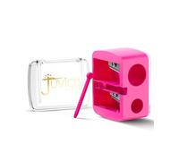 Juvia's Place Dual Cosmetic Pencil Sharpener - Sharpens Standard & Jumbo Pencils with Precision, Mess-Free Design with Cleaning Tool and Protective Cover - Ideal for Eyeliner, Lip Liner & Brow Pencils