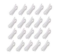 Juvielich 30PCS Curtain Hooks 1.34" Length Plastic Pin-On Drapery Hooks Pinch Pleat Locking Curtain Tape Clip Hooks for Curtains Door Curtains and Shower Curtains White
