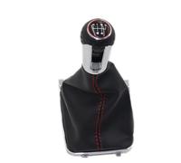 Juvra Car Gear Stick knob Gear Shift Knob Lever Switch Handle Leather for Golf 7 A7 MK7 GTI GTD 2013 20142018(5 Speed red line)