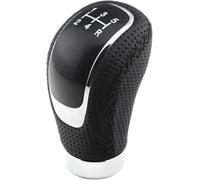 Juvra Car Gear Stick knob Universal Black Leather Car Gear Shift Knob at MT ARM Manual Stick Lever Pen Shifter Word Pads Adapters(Red)