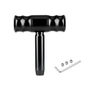 Juvra Car Gear Stick knob Universal Car Auto T Shape Aircraft Joystick Gear Shift Knob 114mm Aluminum Alloy Shifter Stick Levers Head(Black)