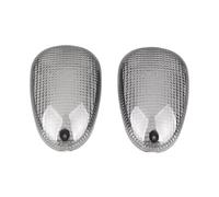 Juvra Motorcycle Turn Signal Light Motorcycle Front Turn Signals Light Indicator Blinker Lamp Lens Cover 2Pcs For APRILIA TUONO 2002-2004 MILLE 2001-2004(Black)