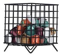 Juwaacoo 1 Black Modern Coffee Pod Holder, K Cup Holder and Coffee Station Organizer