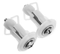 Juwaacoo 2Pcs Top Fix Toilet Cover Seat Screws Well Nut Pan Fixing WC Blind Hole Fitting Kit for Universal Toilet Seat Hinges