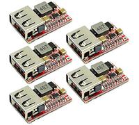 Juwaacoo 5 Pcs DC-DC Buck Converter Car USB Charger Module 6-24V 12V 24V to 5V 3A Voltage Regulator Power Supply Module