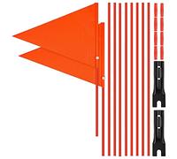 Juwaacoo 6Ft Bicycle Flag Pole,Flag with Mounting Bracket,Height Adjustable Waterproof Flag for Outdoor Cycling