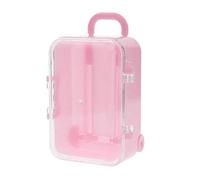 Juwaacoo Pink mini travel suitcase box personality wedding box luggage trolley case toy small storage box