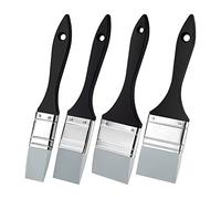 Juwacoo 4 Pcs Silicone Paint Brush Set, Flat Rubber Paint Brushes for Resin, Artists Paint Brushes, Silicone Brush for Oil, Acrylic, Watercolor (1/1.5/2/2.5")