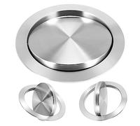 Juwacoo Stainless Steel Garbage Lid Trash Bin Cover, Balance Swing Flap for Kitchen Counter Top, Bin Lid Replacement (23cm)