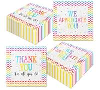 Juweked 40 Pcs Thank You Napkins Disposable Thankful Paper Napkins We Appreciate You Napkins Thank You Party Decor Appreciation Napkins Grateful to Employee Teacher Doctor Thanksgiving Decor