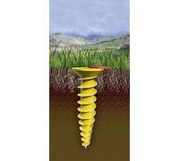 JUWEL 30026 Duo Floor Screw Anchor for Rotary Rotary Lines (for Pipes Diameter 32 mm - 55 mm, for Embedding in Concrete or Screw-In Includes Screw-In Aid Robust Material with Waterproof Lid