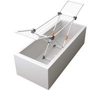 JUWEL Superdry Mini Clothes Dryer Obsidian Grey (Folding Standing Dryer, Dryer for Bathtub, Drying Length 12 m, Clothes Airer with Plastic Linen) 40102