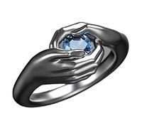 Juwelier Schönschmied Rings Blue For Her Rings Only Zircon Ring Gemstone Promise Ring Pram Chain, one size, Copper, No Gemstone