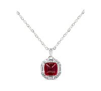 Juwelina Paris Sugarloaf Ruby necklace - Silver One Size