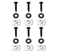JUWEVAZU Hard Top Torx Screw Bolt Nut Kit Fit for Jeep Wrangler JK JKU TJ Models 1997-2015 6 Torx Bolts 6 Nuts Quick Removal Fastener Thumb Screw & Nut Kit Set of 6