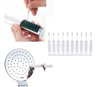 JUWTEEI 10pcs Shower Head Cleaning Brush, Shower Head Cleaner with Nylon Bristles Non-slip Handle, Multi-function Hole Cleaning Brush for Home Bathroom Nozzles