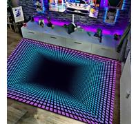 JUXDZISHW 3D Optical Illusion Rug - Vortex Illusion Floor Mat for Door Entrance, Bathroom, Stairs, playroom, Living Room, or Area,Y,60 * 90cm