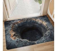 JUXDZISHW 3D Optical Illusion Rug - Vortex Illusion Floor Mat for Door Entrance, Bathroom, Stairs, playroom, Living Room, or Area,I,60 * 90cm